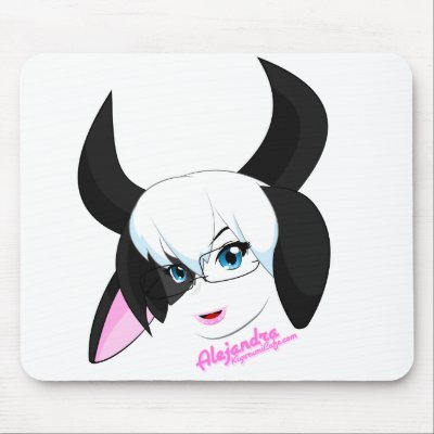 Alejandra "Cow"pad Mousepad by Marller