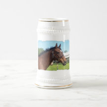 Alert Arab Horse Beer Stein Coffee Mugs