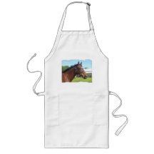 Alert Arabian Horse Long Apron