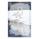 Alert Swans Custom Stationery