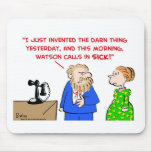 alexander graham bell calls sick telephone mouse pad