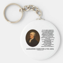 Alexander Hamilton Democracy Experience Tyranny Key Chain
