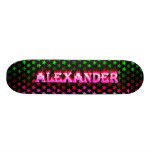 Alexander pink fire Skatersollie skateboard.