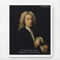 Alexander Pope "Art Vs Wit" Wisdom Quote Gifts mousepads