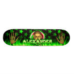 Alexander skull green fire Skatersollie skateboard