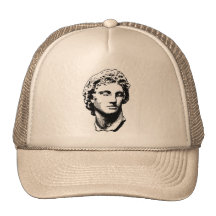 Alexander the great statue mesh hats