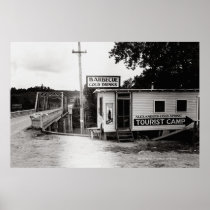 ALEXANDER'S TOURIST CAMP McMinnville Tennessee Print