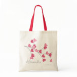 Alexandra Blooming Love Personalized Canvas Tote B Tote Bag