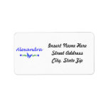 Alexandra (Blue Butterfly) Custom Address Labels