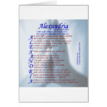 Alexandria Acrostic Greeting Cards