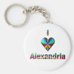 Alexandria -- Blue Green & Burgundy Key Chains