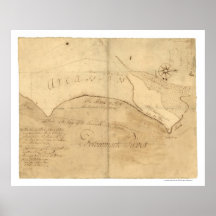 Alexandria VA George Washington Map 1760 Print