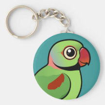 Alexandrine Parakeet Keychain