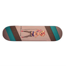 Alexis Dean - Pinup Model with a Hair Dryer Skate Board Decks