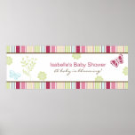 Alexis Garden Baby Shower Banner Posters