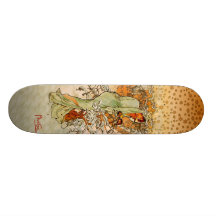 Alfons Mucha Winter Skateboard