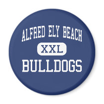 Alfred Ely Beach - Bulldogs - High - Savannah Fridge Magnets