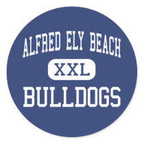 Alfred Ely Beach - Bulldogs - High - Savannah Round Sticker