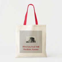 Alfred Joy Feed Mill, Hamilton, Kansas Tote Bags