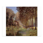 Alfred Sisley - toile d'huile de Rast AM Flußufer  Carte Postale
