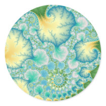 Algae - Fractal Round Sticker