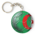 Algeria flag Algerian soccer ball soccer player Keychain