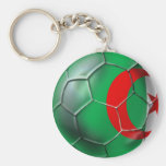 Algeria flag Algerian soccer ball soccer player Keychain