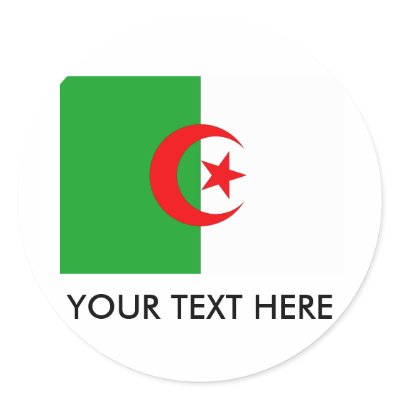 Algeria Flag Round Stickers by flagshirts