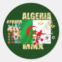 Algeria Soccer Football MMX Africa 2010 gifts Round Sticker