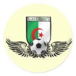 Algeria sophisticated soccer football crest round sticker