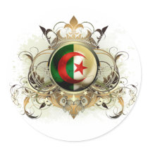 Algeria Round Sticker