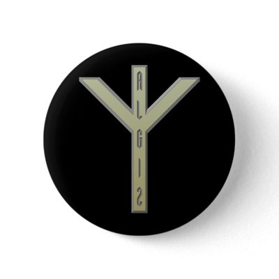 Algiz Rune gold Pin by JKcoder