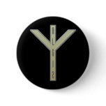 Algiz Rune gold buttons
