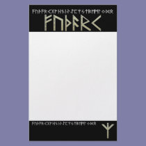 Algiz Rune gold stationery