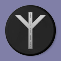 Algiz Rune grey magnets