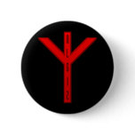 Algiz Rune red Buttons