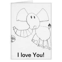 Ali Parent Elephant Greeting Card