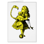 Alice and Flamingo Inked Yellow Fill Card