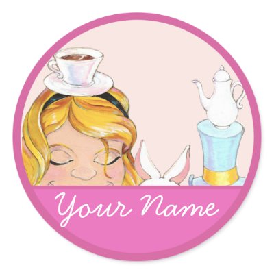Alice and Friends Tea Party Stickers Kelly Schwark by KellySchwark
