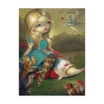 "Alice and the Bosch Birds" Postcard