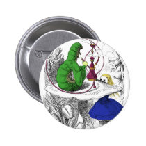 Alice and the Caterpillar buttons