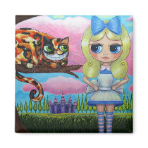 Alice and the Cheshire Cat Magnet