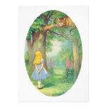 Alice and the Cheshire Cat Personalized Invites