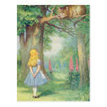 Alice and the Cheshire Cat Post Card