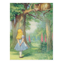 Alice and the Cheshire Cat Post Card