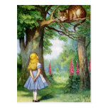 ALICE AND THE CHESHIRE CAT POST CARDS