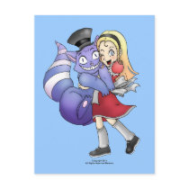 Alice and the Cheshire Cat Postcards