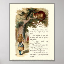 Alice and the Cheshire Cat Print