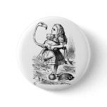 Alice and the Flamingo Button