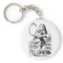 Alice and the Flamingo Keychains
